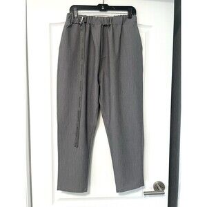 NOHOW Italy Woman’s Grey Relaxed Cropped Pants M/L 30 Elastic Waist Italy Luxe